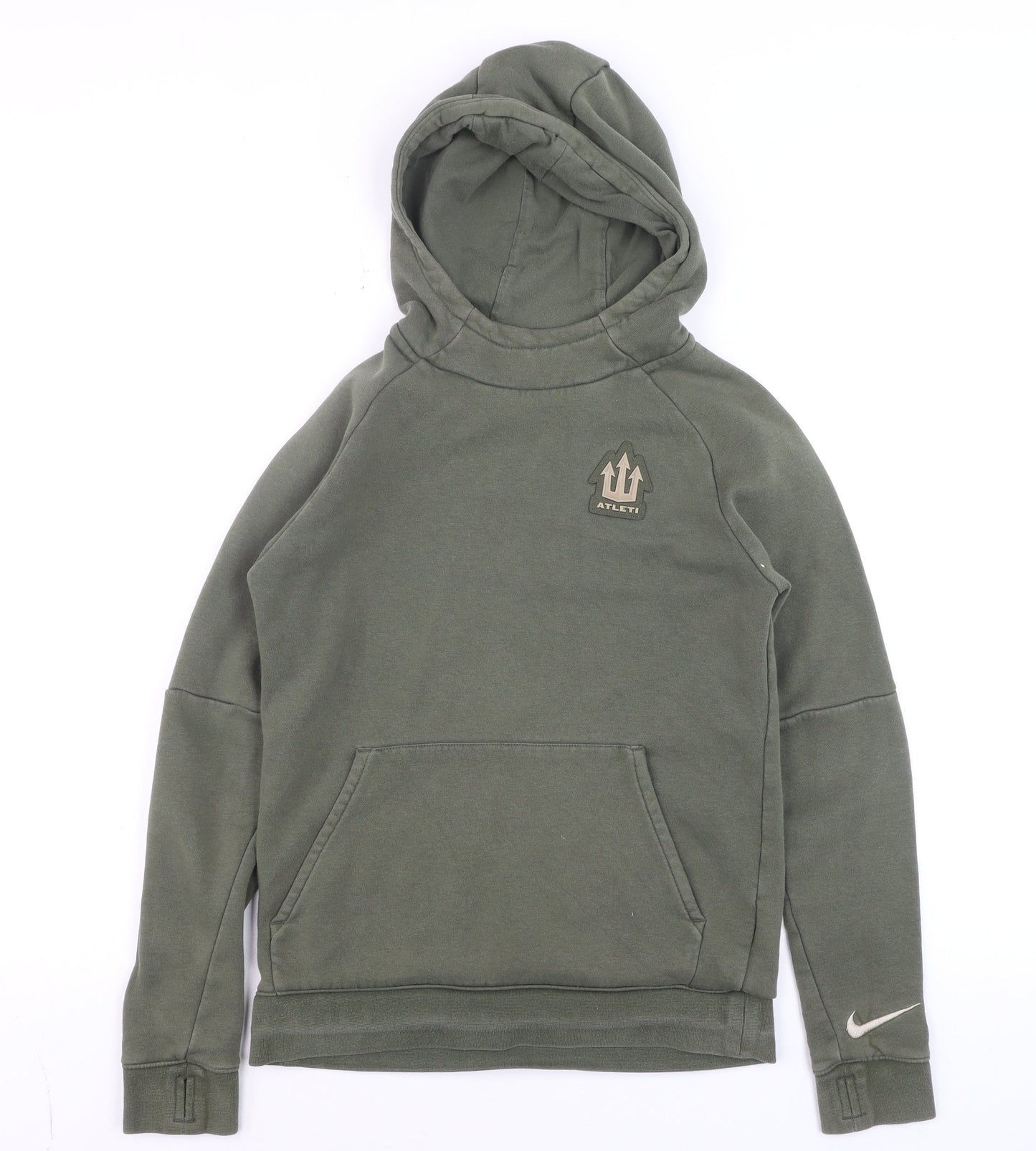Teens UK Size M Nike Green Pullover Hoodie