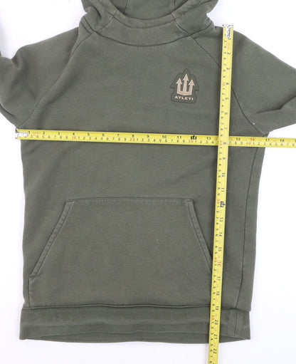 Teens UK Size M Nike Green Pullover Hoodie