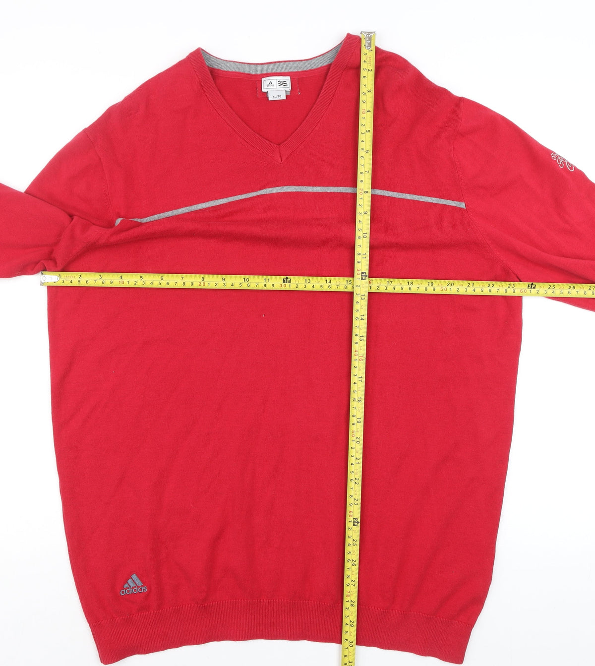 Mens UK Size XL adidas Red Pullover Jumper