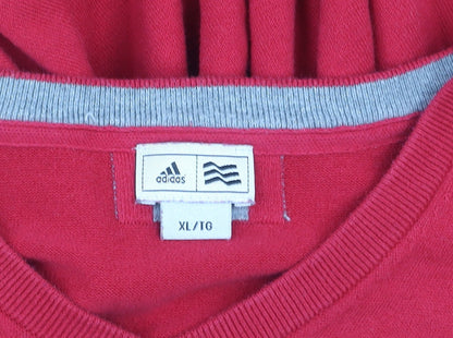 Mens UK Size XL adidas Red Pullover Jumper
