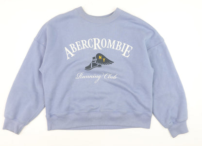 Mens UK Size M Abercrombie & Fitch Blue Pullover Sweatshirt