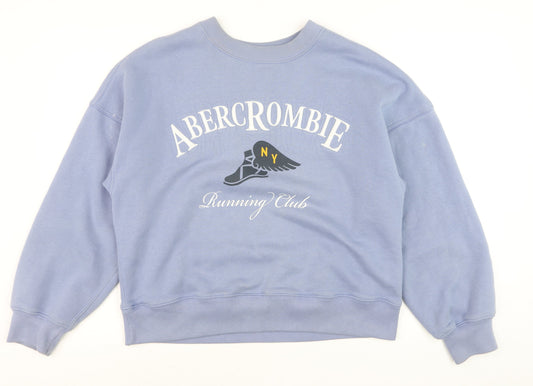 Mens UK Size M Abercrombie & Fitch Blue Pullover Sweatshirt
