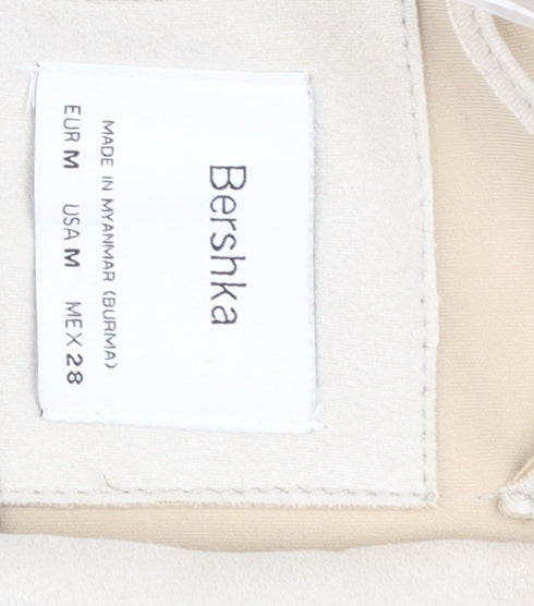 Womens UK Size 12 Bershka Beige Trench Coat