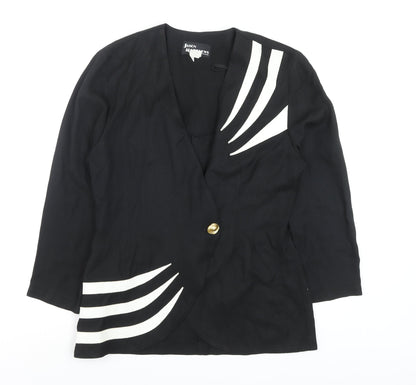 Womens UK Size M Jason Matthews Black Classic Blouse