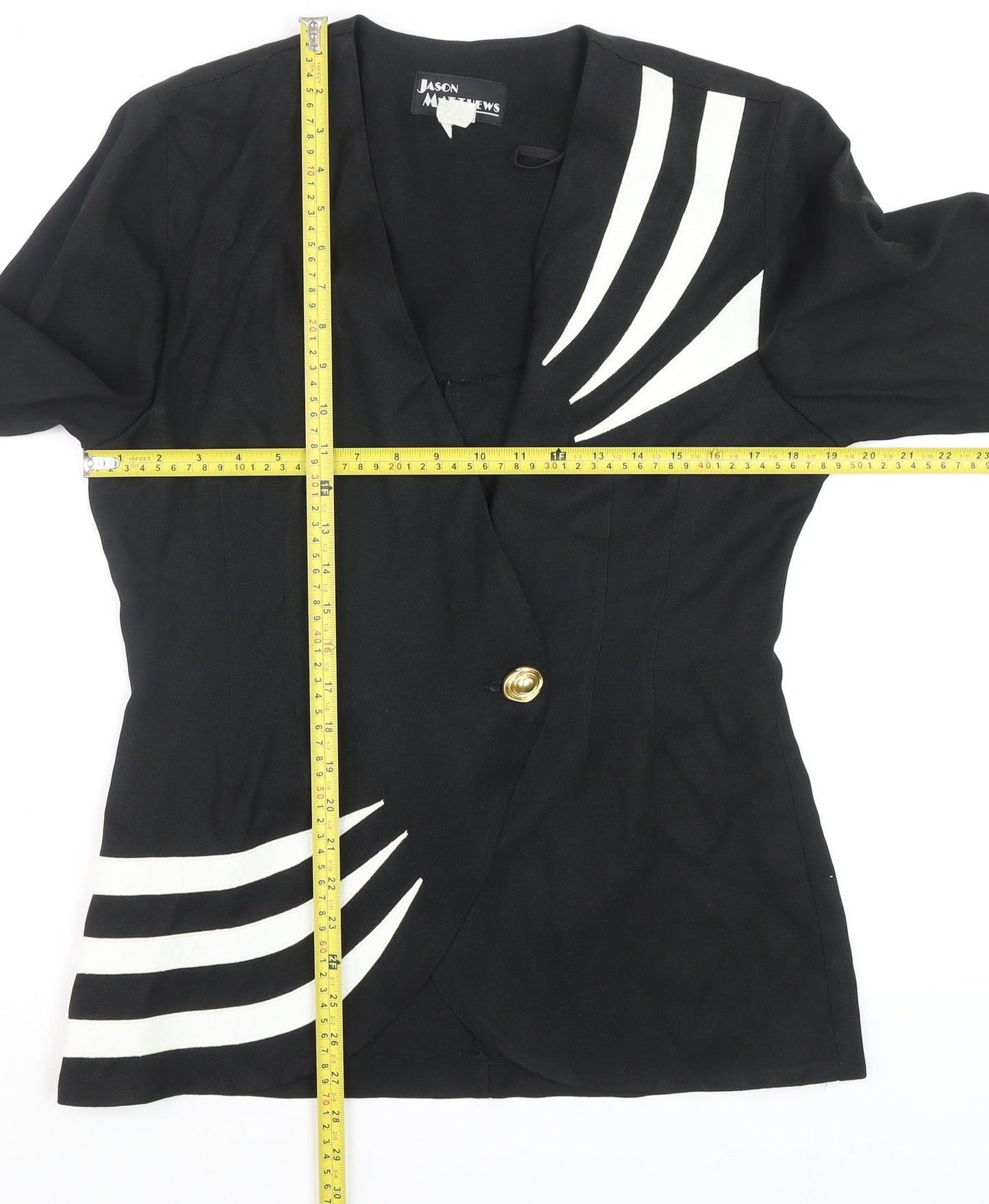 Womens UK Size M Jason Matthews Black Classic Blouse