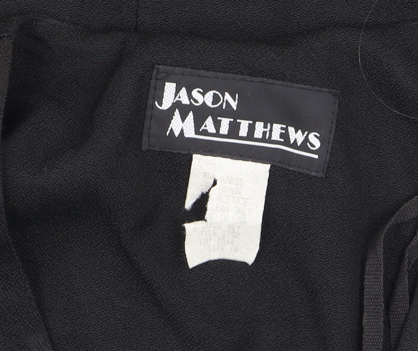 Womens UK Size M Jason Matthews Black Classic Blouse