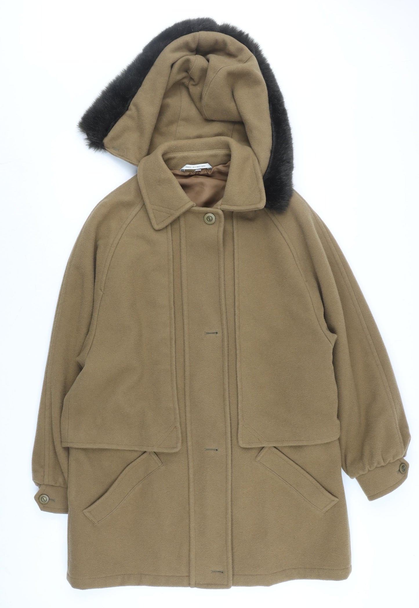 Mens UK Size M Dannimac Brown Overcoat