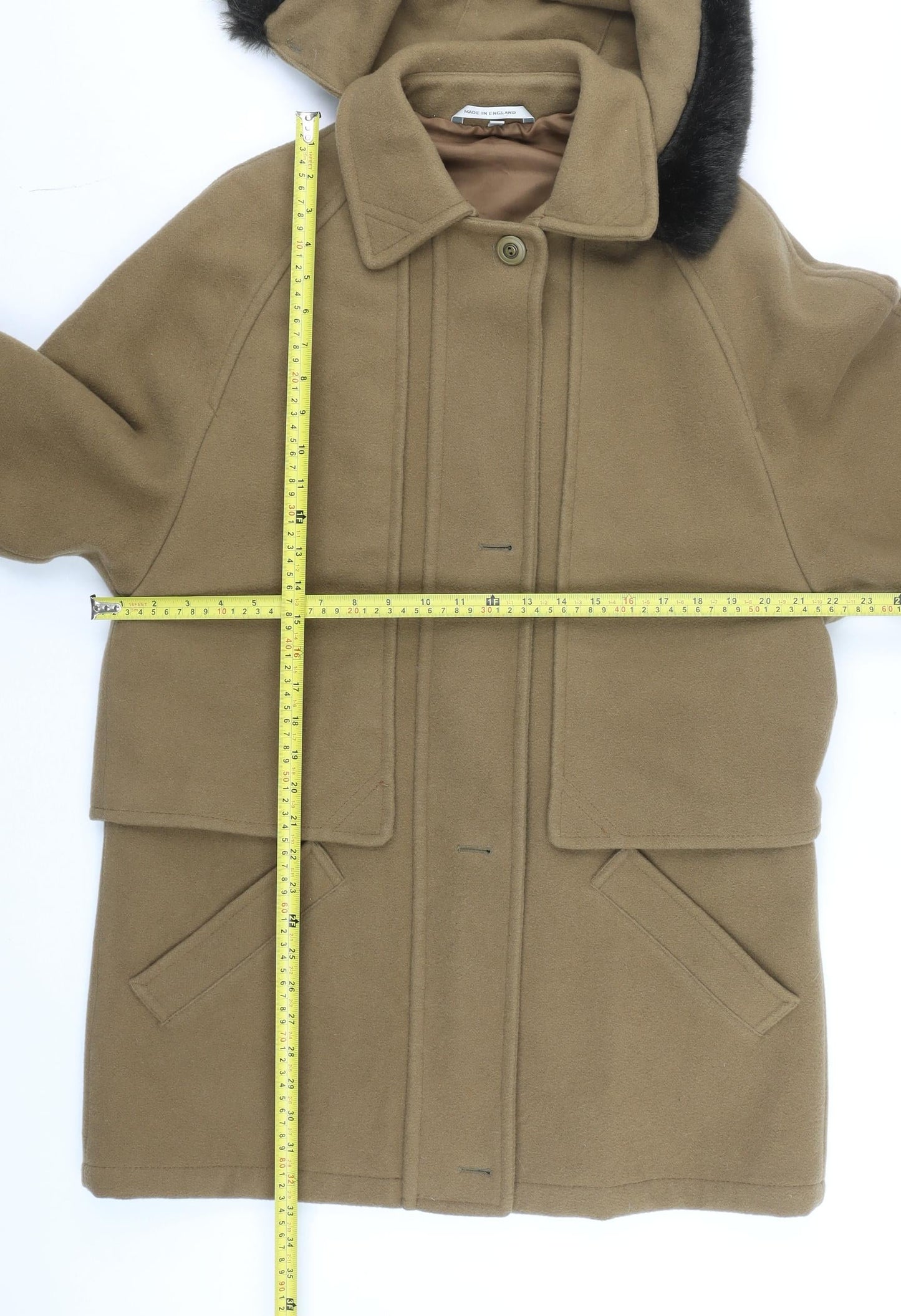 Mens UK Size M Dannimac Brown Overcoat