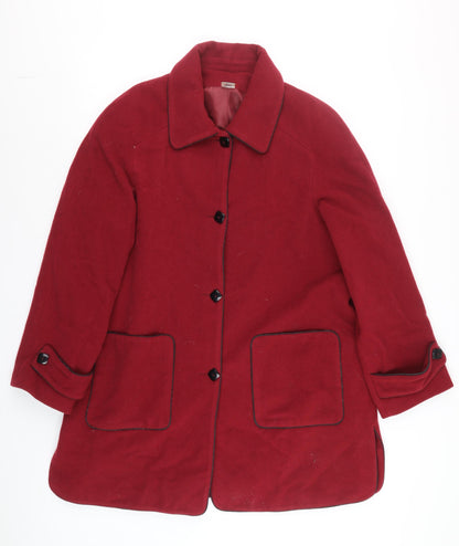 Womens UK Size 18 Momtex Red Overcoat