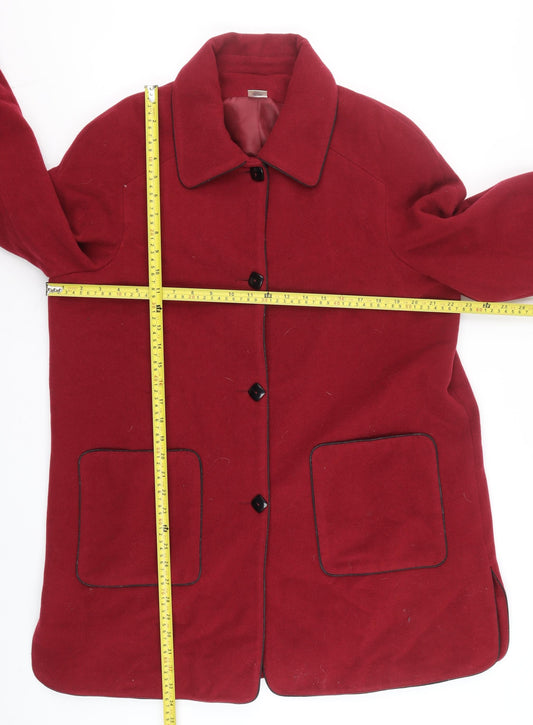 Womens UK Size 18 Momtex Red Overcoat