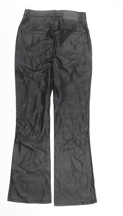 Womens UK Size 12 Bershka Slim Fit Casual Party/Cocktail Night Out Black Trouser