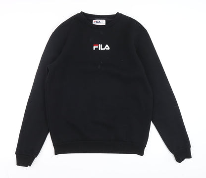 Mens UK Size S FILA Black Pullover Sweatshirt