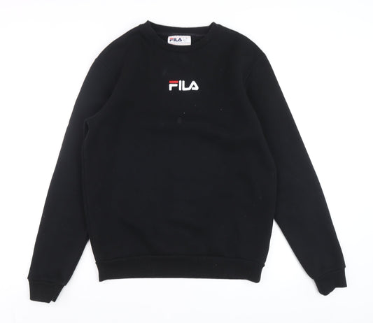 Mens UK Size S FILA Black Pullover Sweatshirt
