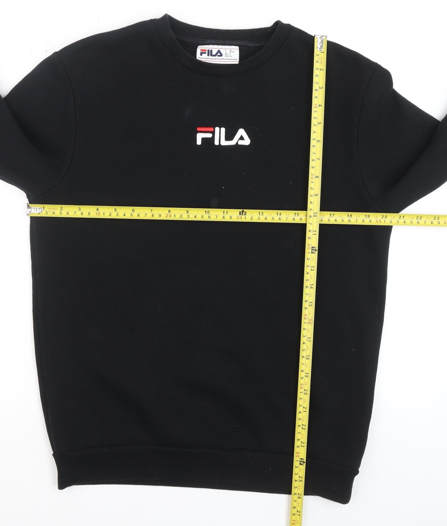 Mens UK Size S FILA Black Pullover Sweatshirt