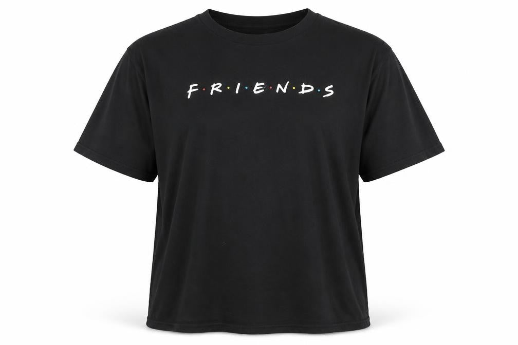 Mens UK Size 2XL Friends Black  T-Shirt