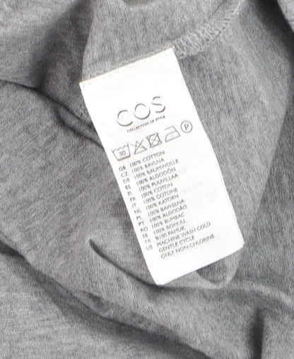COS Men's Grey Button-Up Long Sleeve Cotton Shirt Size S