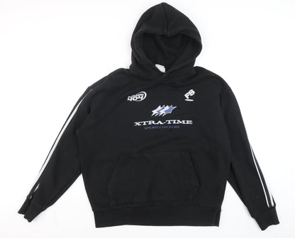 Mens UK Size XL Bershka Black Pullover Hoodie