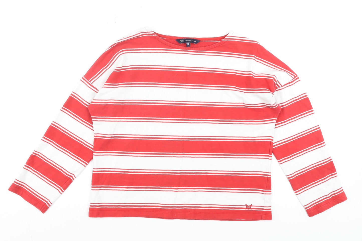 Womens UK Size 12 Crew Clothing Company Red Basic T-Shirt