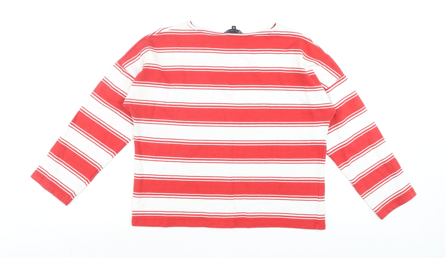 Womens UK Size 12 Crew Clothing Company Red Basic T-Shirt