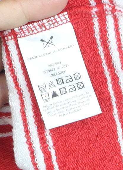 Womens UK Size 12 Crew Clothing Company Red Basic T-Shirt
