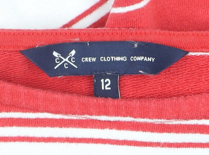 Womens UK Size 12 Crew Clothing Company Red Basic T-Shirt