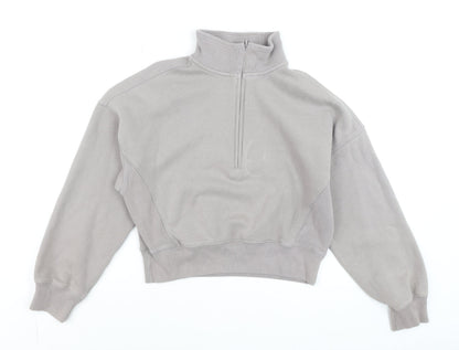 Womens UK Size XS Abercrombie & Fitch Grey Pullover Sweatshirt