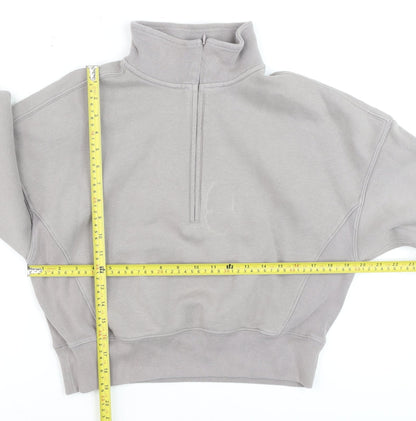 Womens UK Size XS Abercrombie & Fitch Grey Pullover Sweatshirt