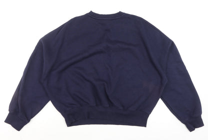 Mens UK Size S Bershka Blue Pullover Sweatshirt