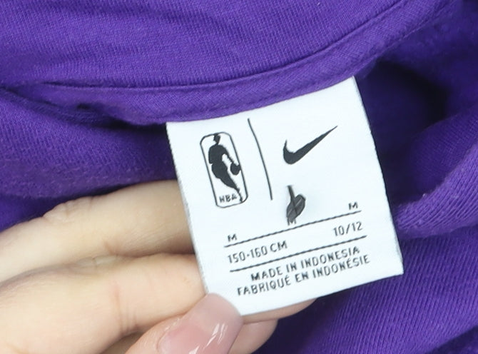 Teens UK Size M Nike Purple Pullover Hoodie