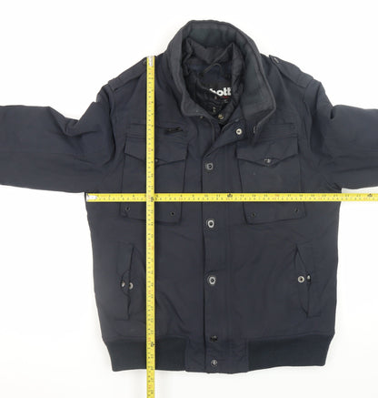 Mens UK Size M SCHOTT Blue Bomber Jacket