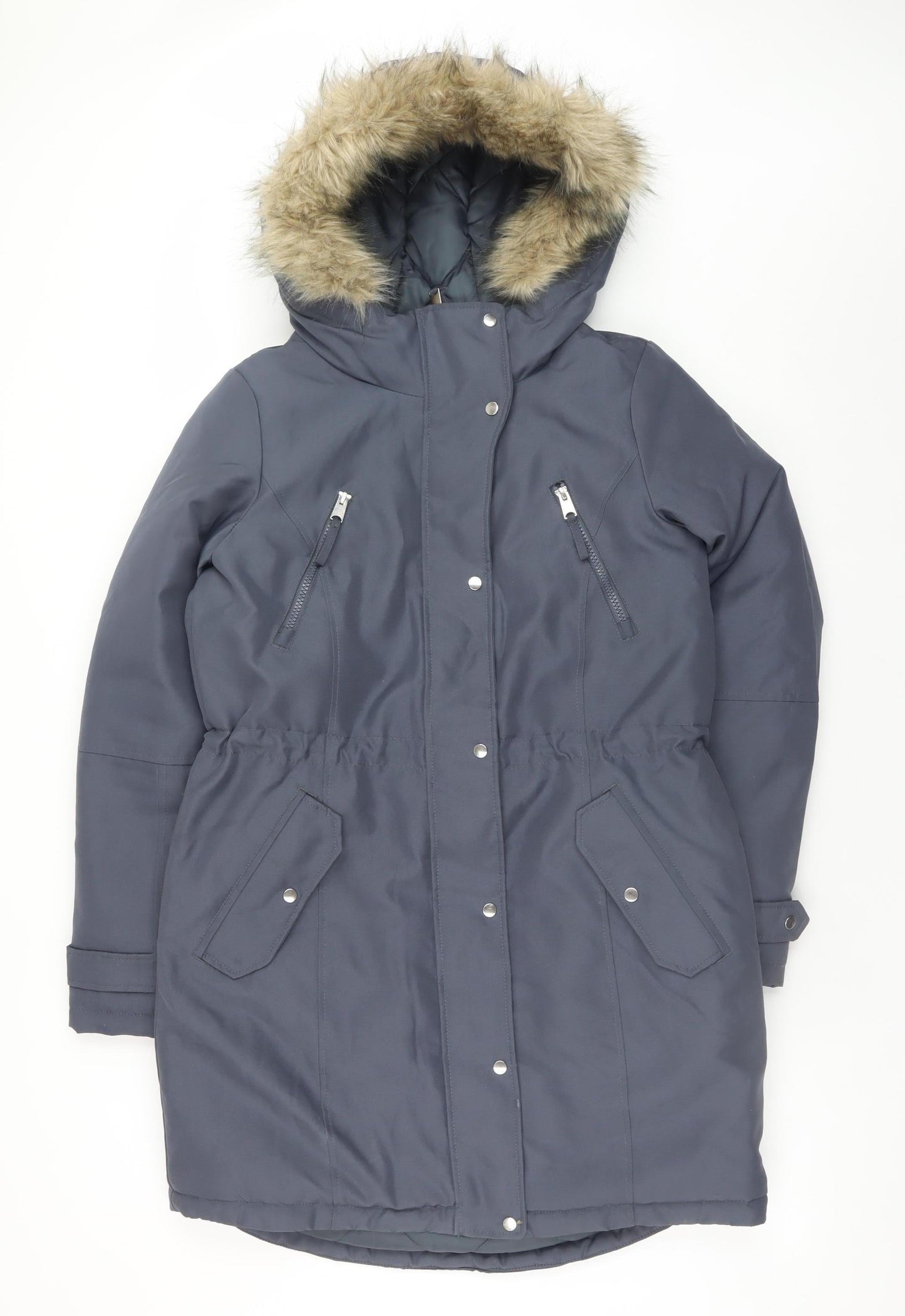 Womens UK Size S VERO MODA Blue Parka Coat