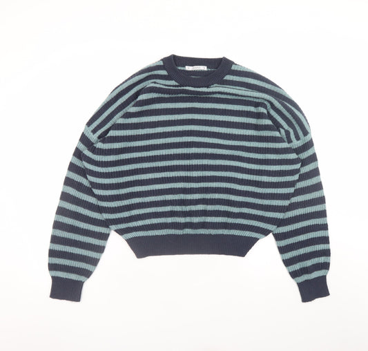 Womens UK Size 12 Pull&Bear Blue Pullover Jumper