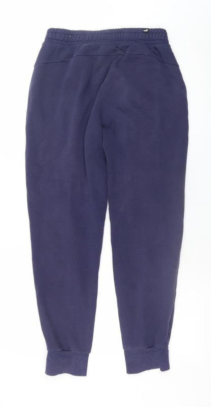 Mens UK Size S PUMA Regular Fit Sweatpants Blue Trousers