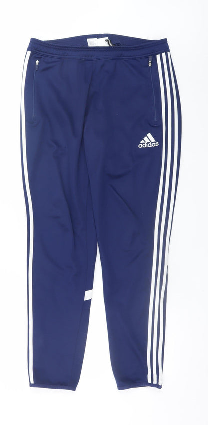 Mens UK Size M adidas Slim Fit Jogger Blue Trousers