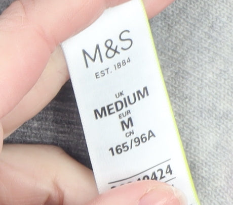 Marks and Spencer Women Pink Grey Colourblock Cashmere Jumper Size M
