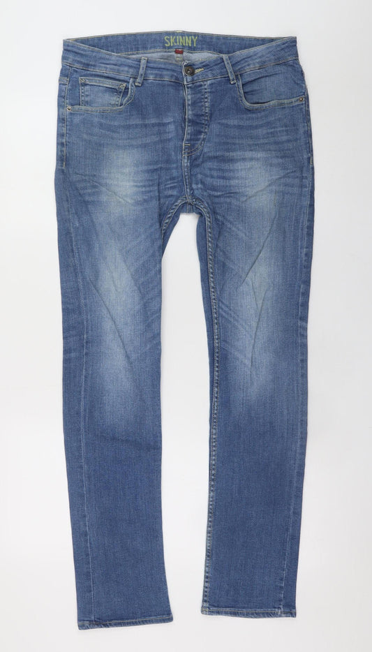 Mens UK Size M Denim Co. Slim Fit Skinny Blue Jeans