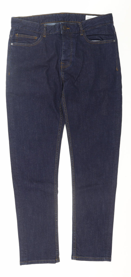 Mens UK Size L Denim Co Slim Fit Skinny Blue Jeans
