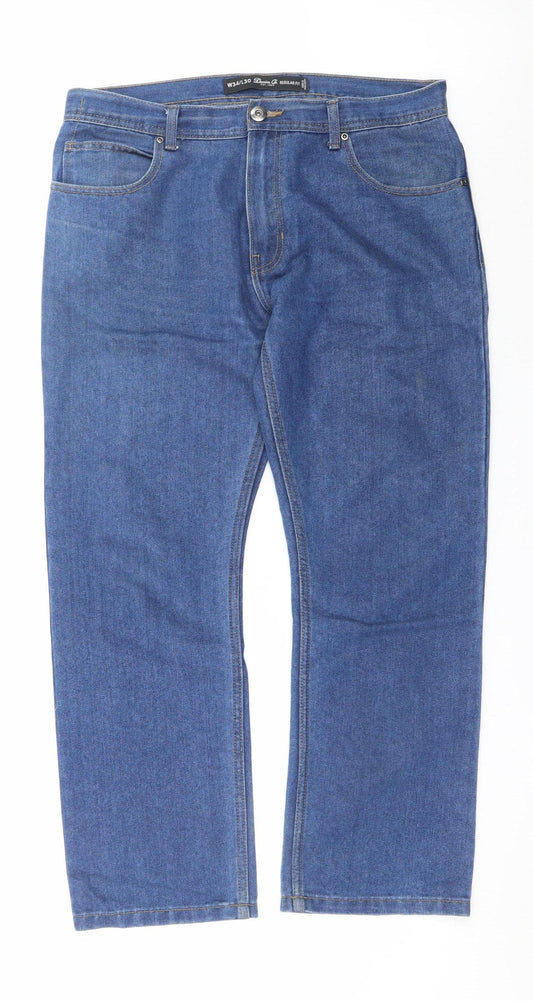 Mens UK Size L Denim Co Regular Fit Straight Blue Jeans