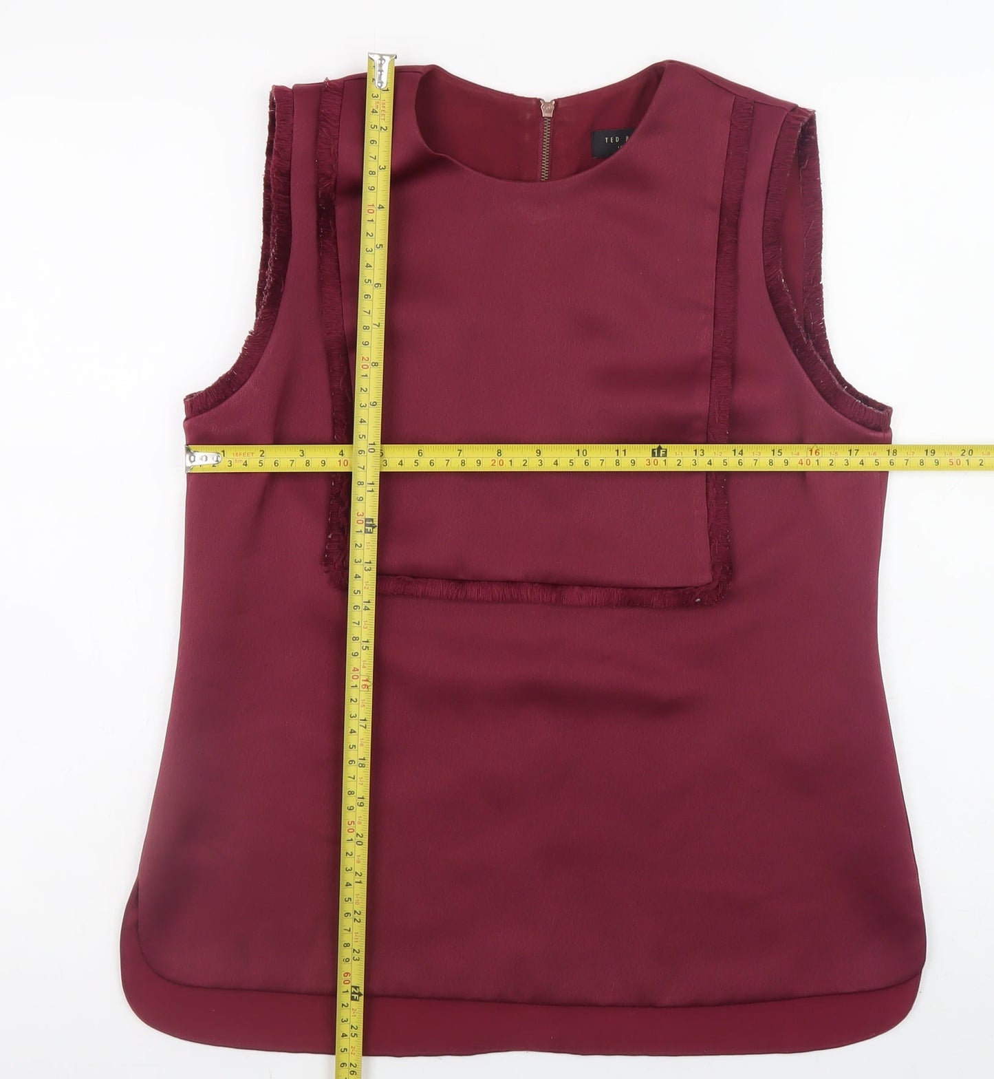 Womens UK Size 12 Ted Baker Red Basic Blouse