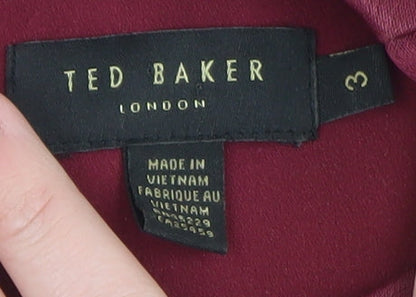 Womens UK Size 12 Ted Baker Red Basic Blouse