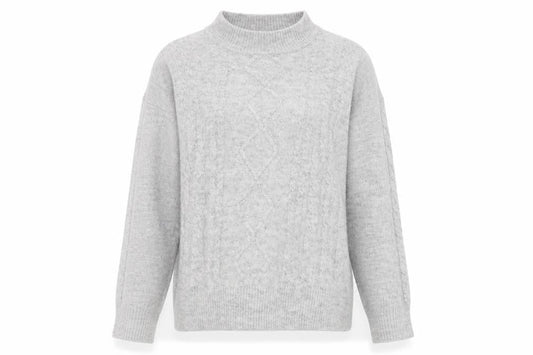 Womens UK Size 12 Apricot Grey Pullover Jumper