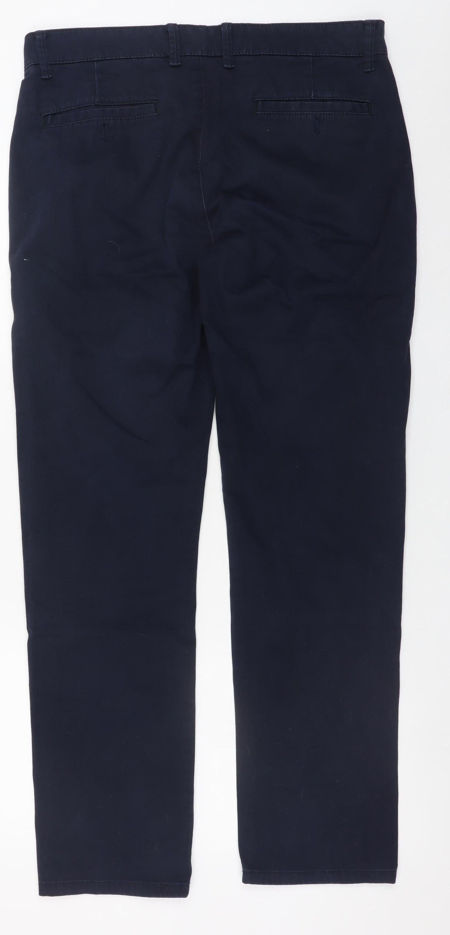 Tom Penn Men's Blue Chino Trousers W34 L30 Cotton Stretch