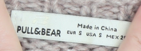 Womens UK Size S Pull&Bear Beige Cardigan Jumper