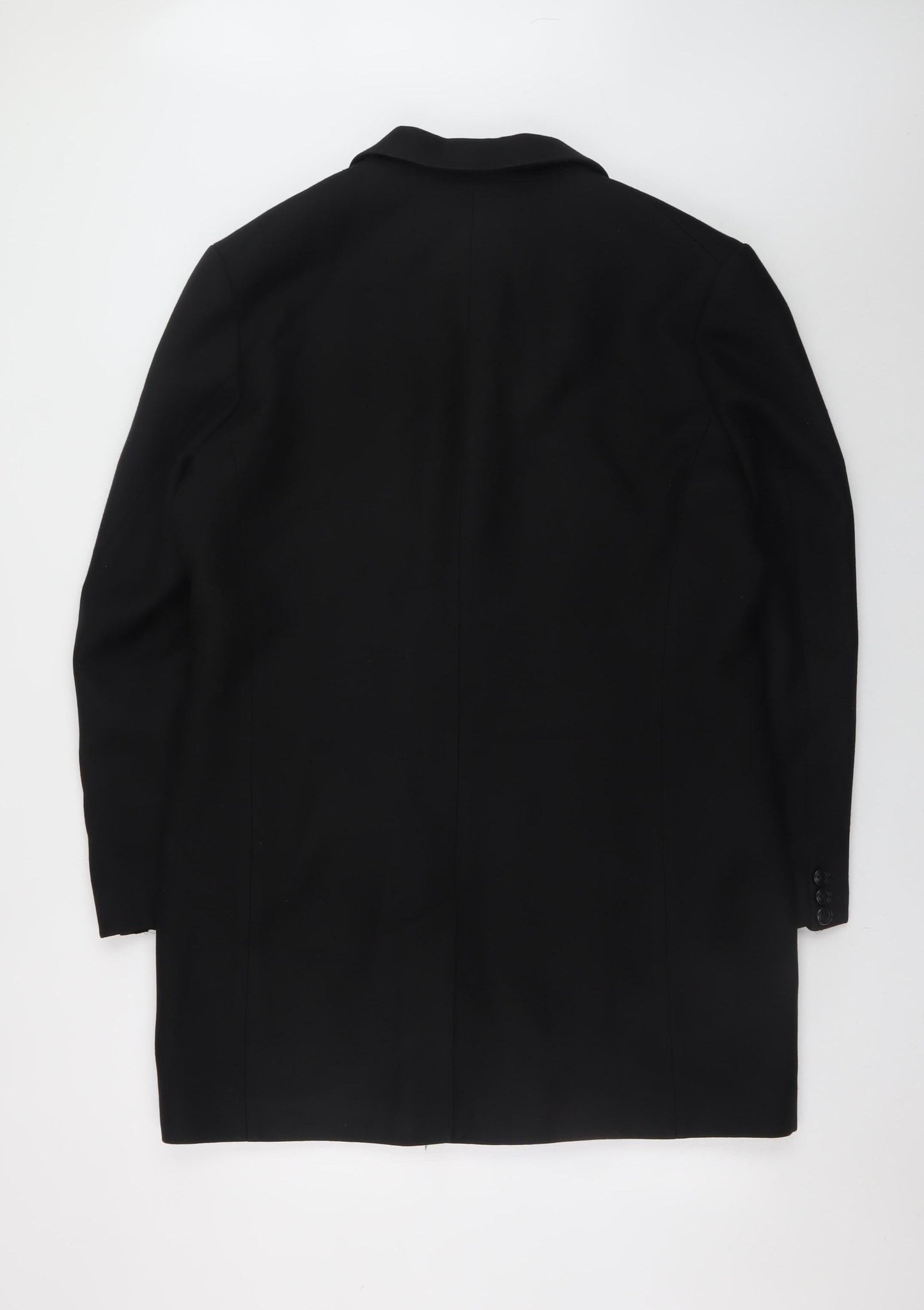 Mens UK Size 54 Bertoni Black Overcoat