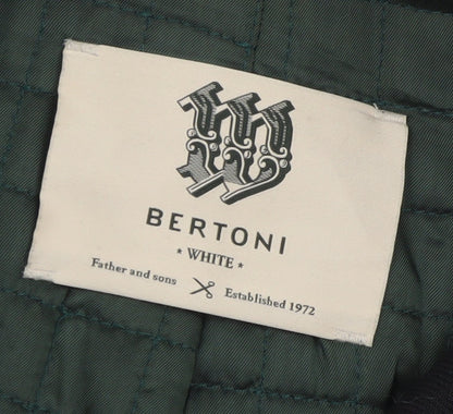 Mens UK Size 54 Bertoni Black Overcoat