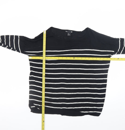 Womens UK Size 8 H&M Black Pullover Jumper