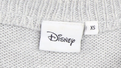 Womens UK Size XS Disney Grey Pullover Jumper