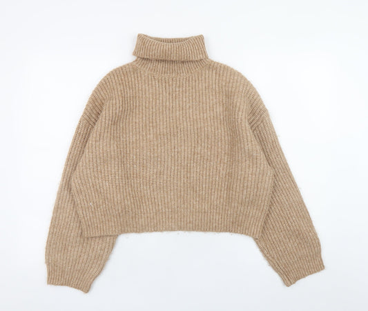 Womens UK Size M New Look Beige Pullover Jumper