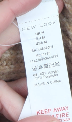 Womens UK Size M New Look Beige Pullover Jumper