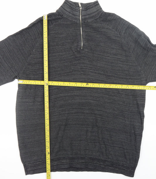 Mens UK Size 2XL Primark Grey Full Zip Jumper